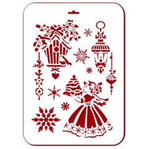 Трафарет Event Design новогодний NGP094 "Ангел с ёлочкой", 31х21 см Трафарет Event Design новогодний NGP094 "Ангел с ёлочкой", 31х21 см